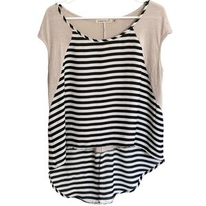 Liberty Love Women’s Striped Short Sleeve Top Size Small